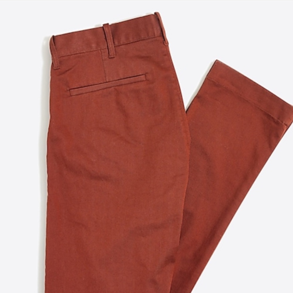 Men’s J. Crew Slim Mercantile Flex burnt orange pants